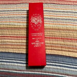 1881 Rogers‎ Silverplate Commemorative Dessert Server First Colony 1776 1976